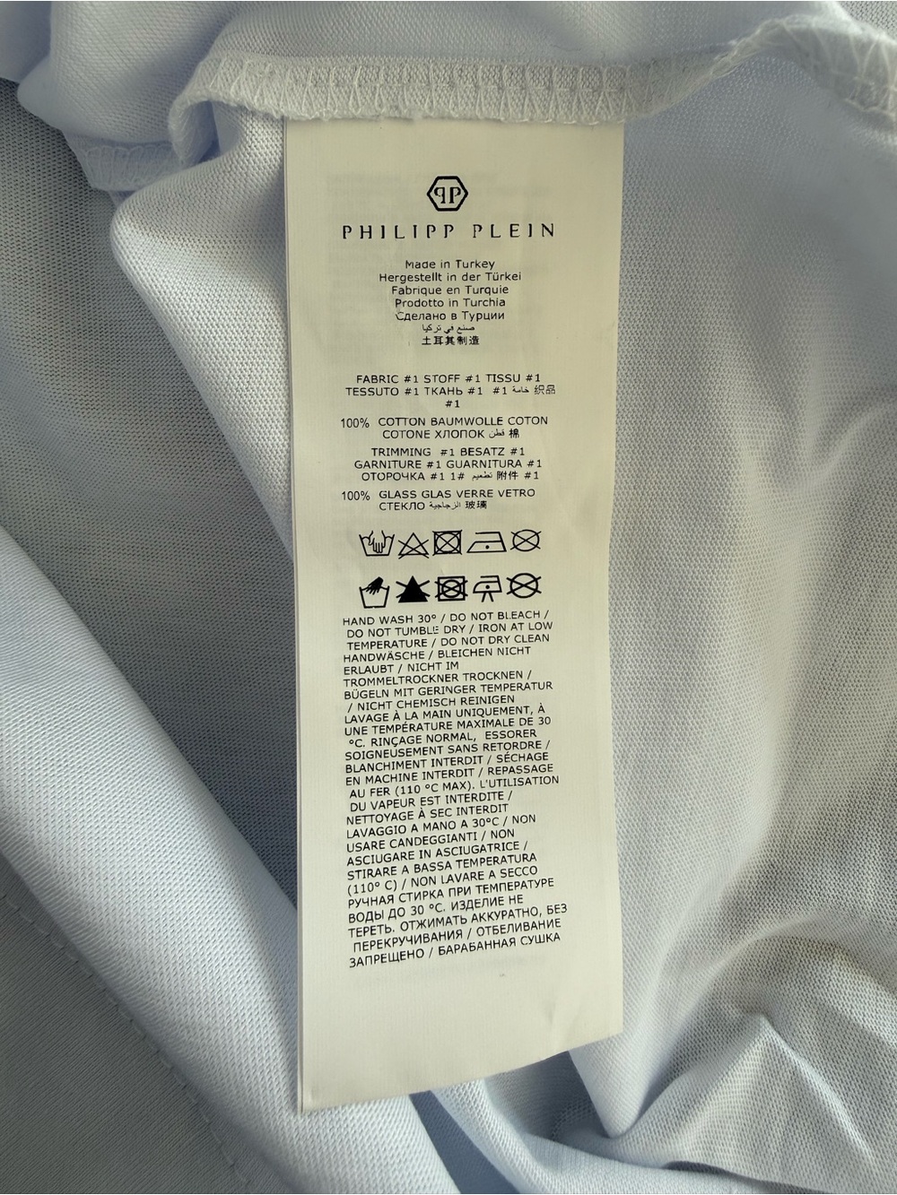 Philipp Plein Gothic Plein Stones White Skull T-Shirt NWT Size 3XL - Picture 7 of 7
